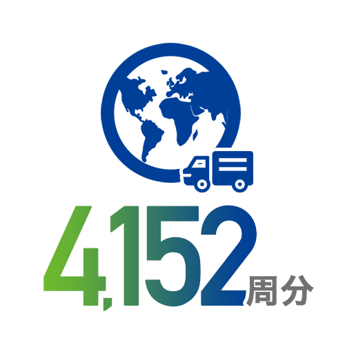 アクロストランスポート株式会社のトラックの総走行距離:166,104,000㎞